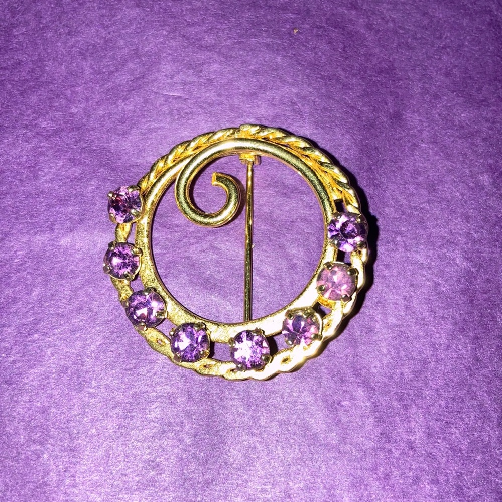 Vintage Amsel  gold filled brooch